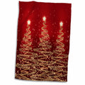 3dRose Rewards4life Gifts - Sparkling Christmas Trees Red - Towels (twl-41060)