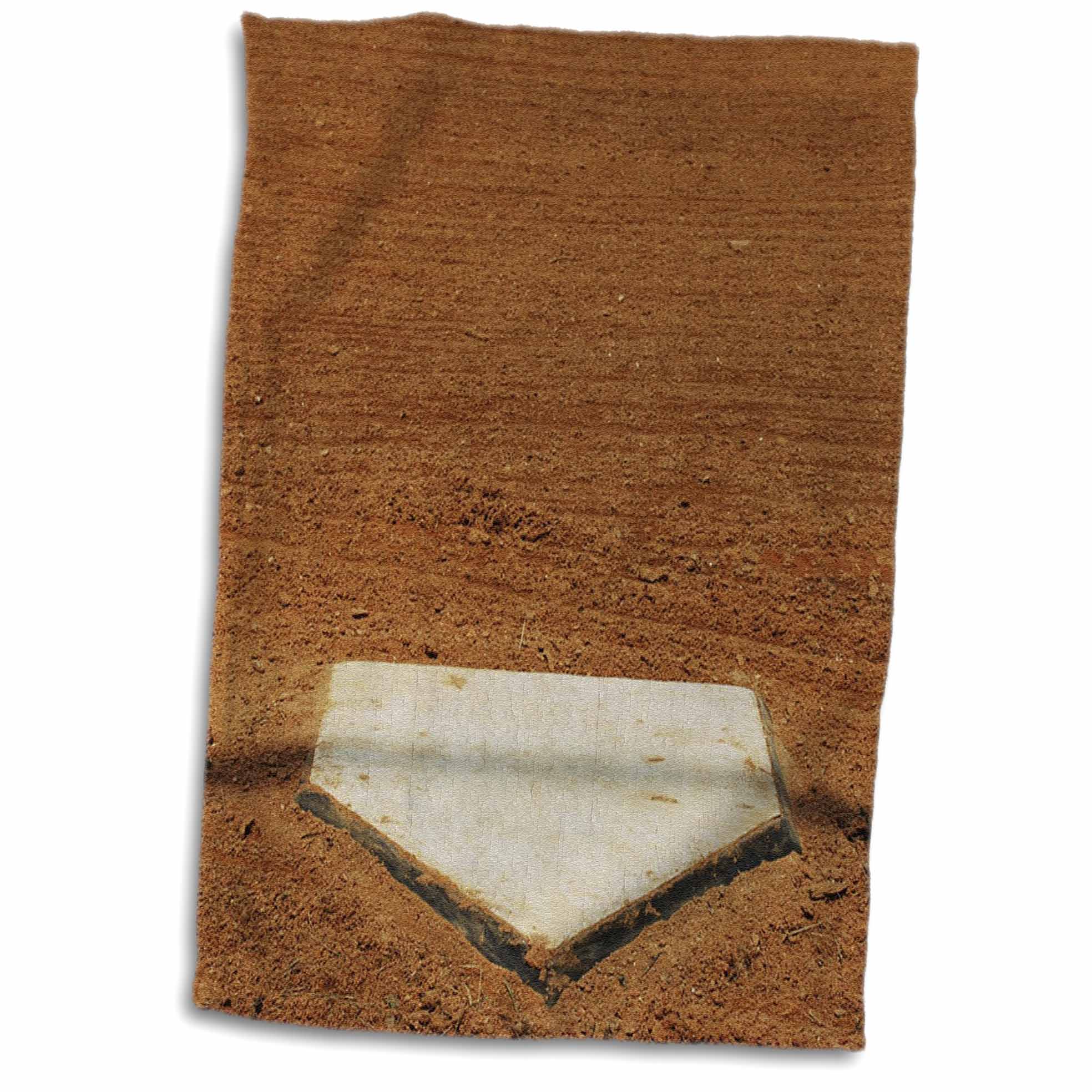 3dRose Florene Sports - Home Plate in Baseball - Towels (twl-50211)