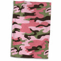 3dRose Florene Décor II - Pink n Green Girlie Camouflage - Towels (twl-60536)