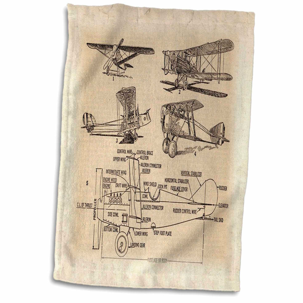 3dRose pc_62138_1 Early 1900s Sketch of Airplanes
