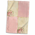 3dRose PS Vintage - Pink Roses Vintage Collage Art - Towels (twl-99160)