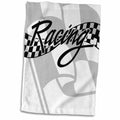 3dRose PS Creations - Racing Black and White Checkered Flag - Towels (twl-99325)