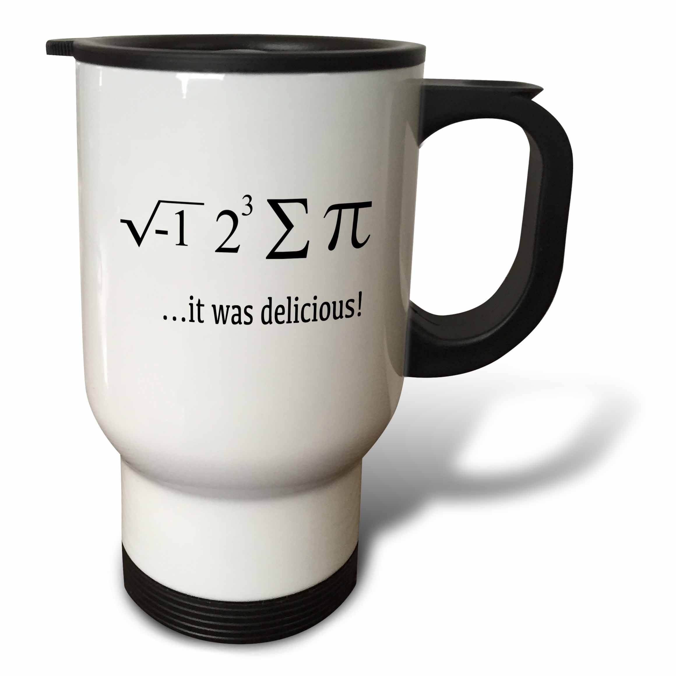 3dRose EvaDane - Funny Quotes - I ate sum pi it was delicious - Travel Mugs (tm_128179)