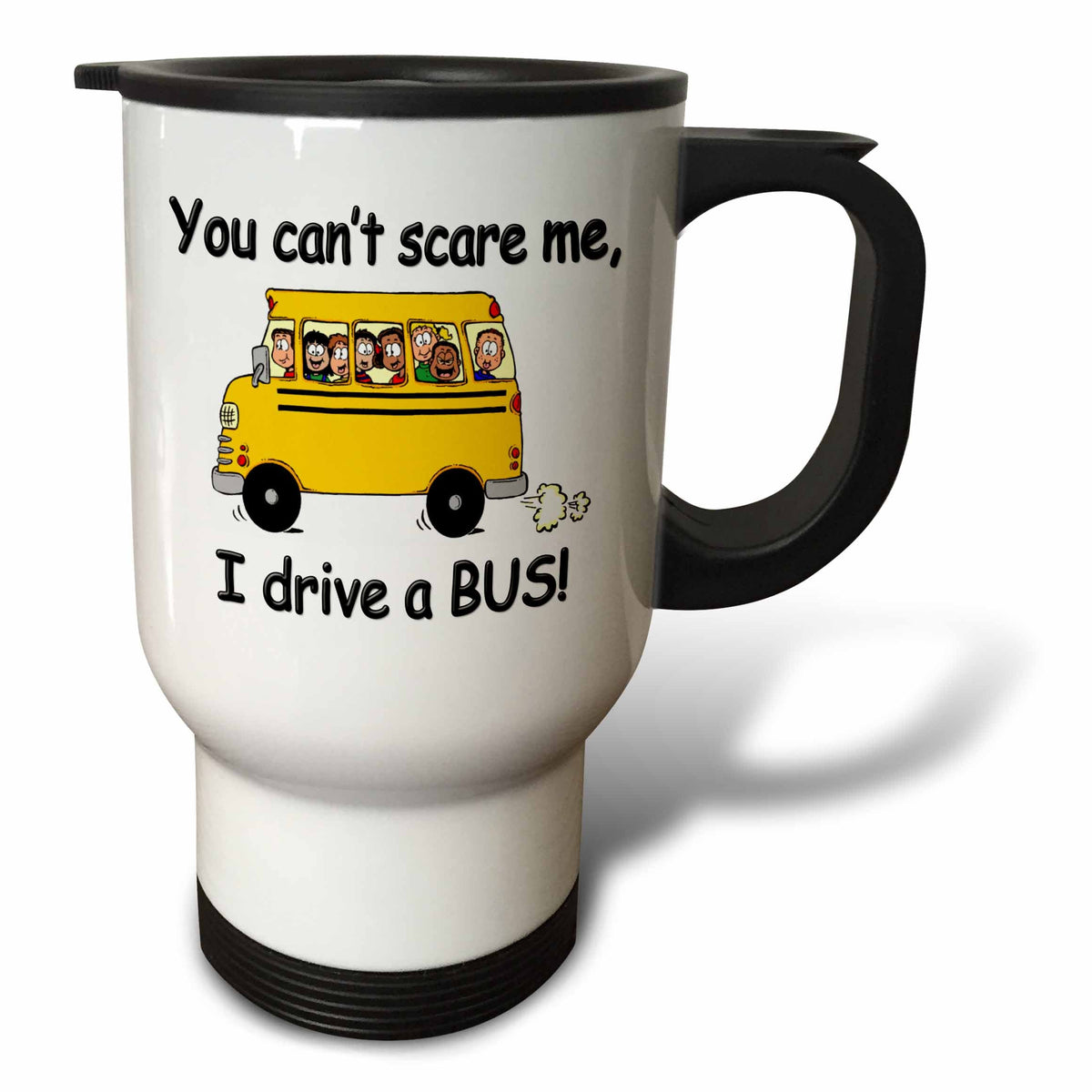 3dRose EvaDane - Funny Quotes - You cant scare me I drive a bus - Travel Mugs (tm_157372)