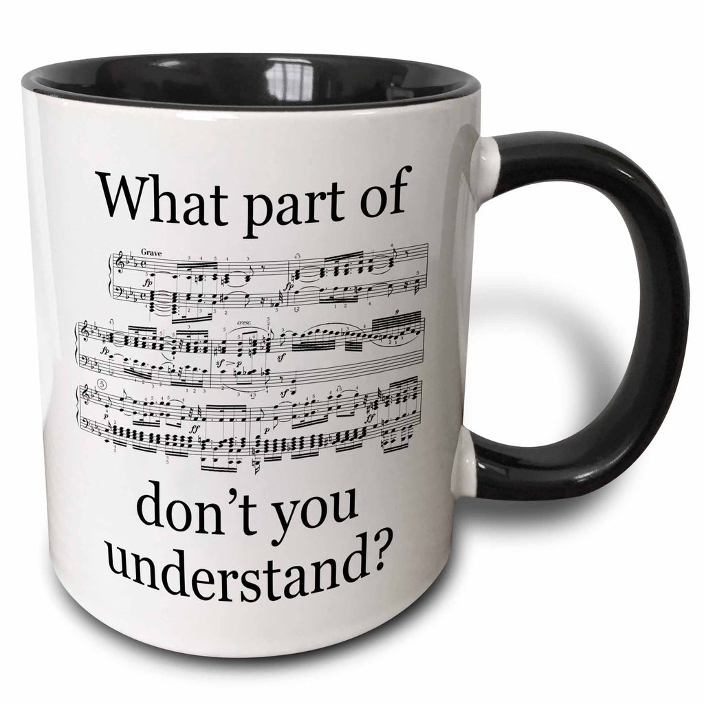 3dRose EvaDane - Funny Quotes - The Musician’s Music - Mugs (mug_112161)