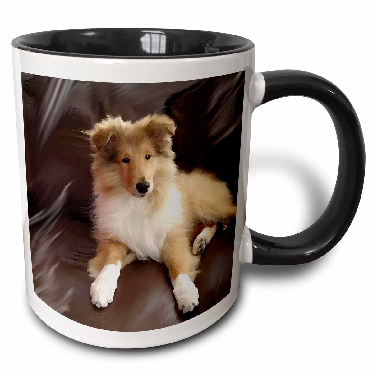 3dRose Dogs Rough Collie - Rough Collie Puppy - Mugs (mug_4546)