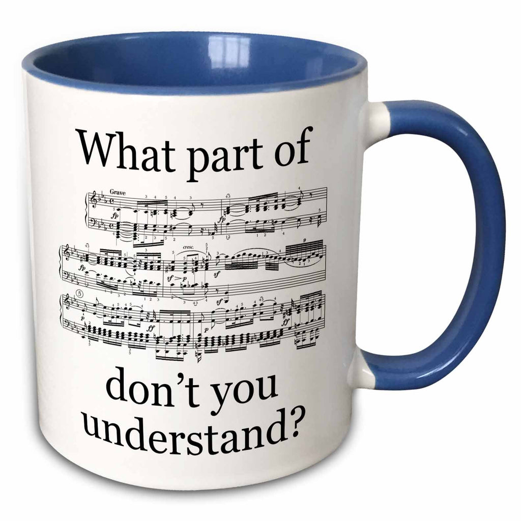 3dRose EvaDane - Funny Quotes - The Musician’s Music - Mugs (mug_112161)