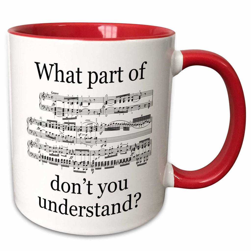 3dRose EvaDane - Funny Quotes - The Musician’s Music - Mugs (mug_112161)