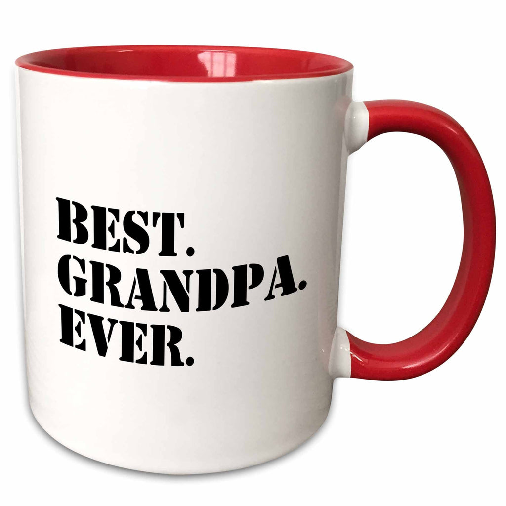 3dRose Best Grandpa Ever - Gifts for Grandfathers - Granddad nicknames - black... - Mugs (mug_151517)