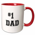 Best Dad Mug – #1 Dad Black Text Coffee Cup, Perfect for Father’s Day
