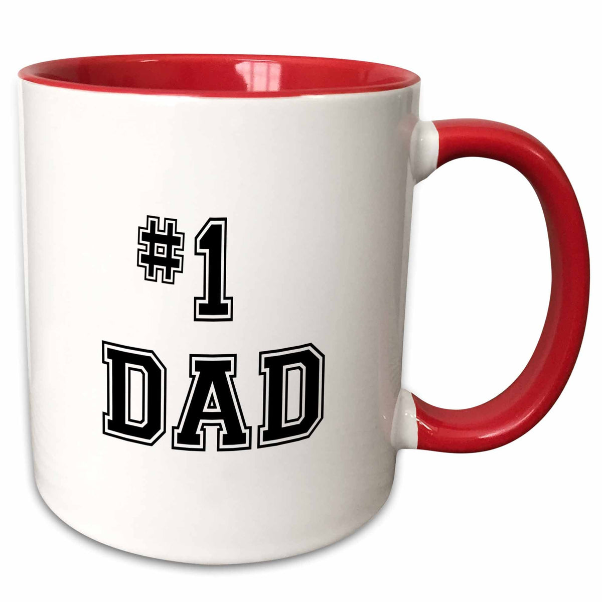Best Dad Mug – #1 Dad Black Text Coffee Cup, Perfect for Father’s Day