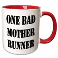 3dRose EvaDane - Funny Quotes - One bad mother runner - Mugs (mug_161096)