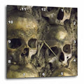 3dRose Albom Design Unusual Places - Skulls, Chapel of Bones, Evora, Portugal - Wall Clocks (DPP_100285)
