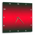 3dRose Anne Marie Baugh Gradients - Black, Red, Black Gradient Color - Wall Clocks (DPP_112050)