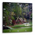 3dRose Angel Wings Designs Landscape - Augustas Amen Corner Golf Course - Golfers on Bridge - Wall Clocks (DPP_131410)