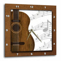 3dRose Susan Brown Designs Music Themes - Guitar Music Concept - Wall Clocks (DPP_149974)