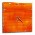 3dRose Anne Marie Baugh - Abstract Art - Bright Orange On Orange Rounded Rectangles Abstract - Wall Clocks (DPP_213735)
