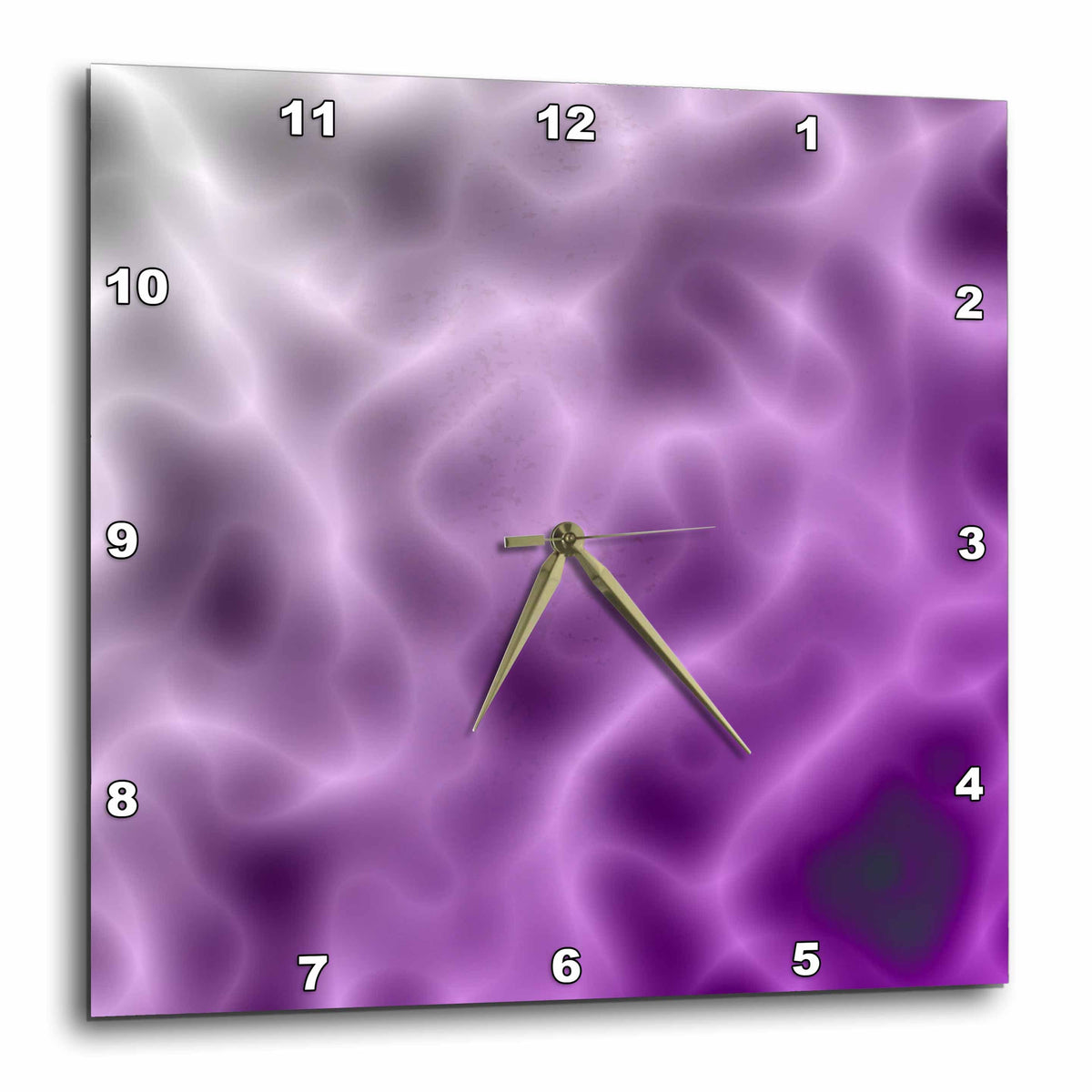 3dRose Edmond Hogge Jr Prints n Patterns - Purple Haze Abstract - Wall Clocks (DPP_21824)