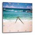 3dRose Renderly Yours Scenic Inspirations - Beautiful Sandy Beach - Wall Clocks (DPP_22274)
