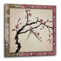 3dRose Susan Brown Designs Flower Themes - Elegant Chinese Flowers - Wall Clocks (DPP_53105)