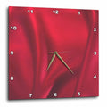 3dRose PS Creations - Red Silk - Classy - Fashion - Art - Wall Clocks (DPP_57251)