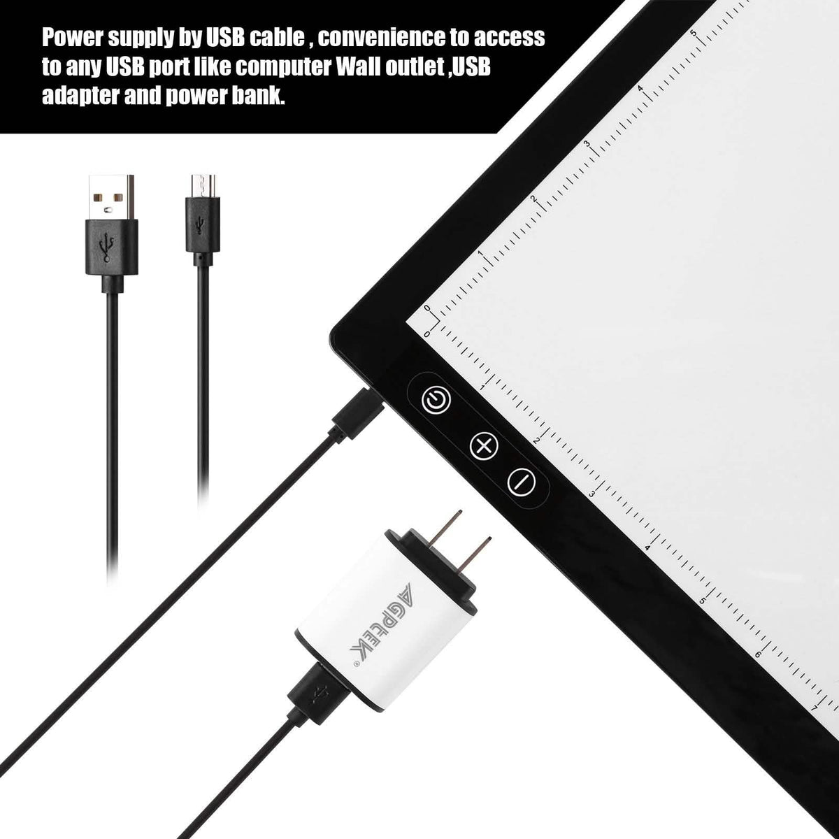 A3 Light Pad A3 LED Tracing Pad Ultra-Thin Drawing Pad Adjustable Brightness