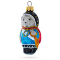 Musketeer Mouse in Regal Attire Glass Christmas Ornament
