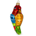 Parrot with Bright Feathers Glass Christmas Ornament