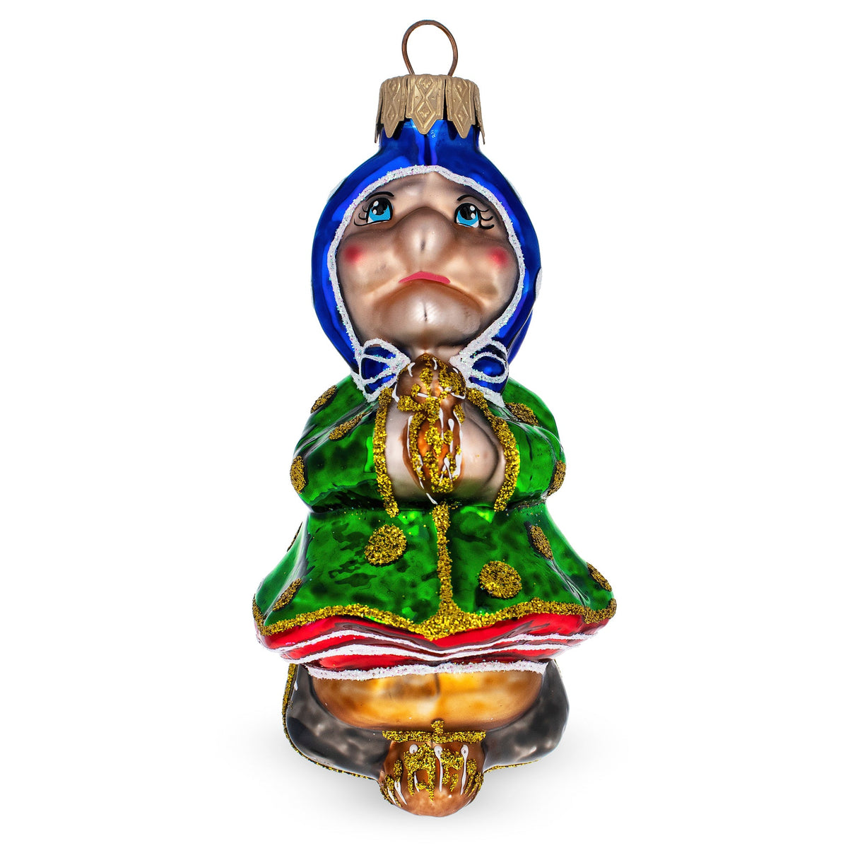 Baba Yaga Folk Tale Character Glass Christmas Ornament