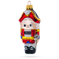 Classic and Whimsical Nutcracker Glass Christmas Ornament