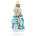 Snigurochka Snow Maiden Glass Christmas Ornament