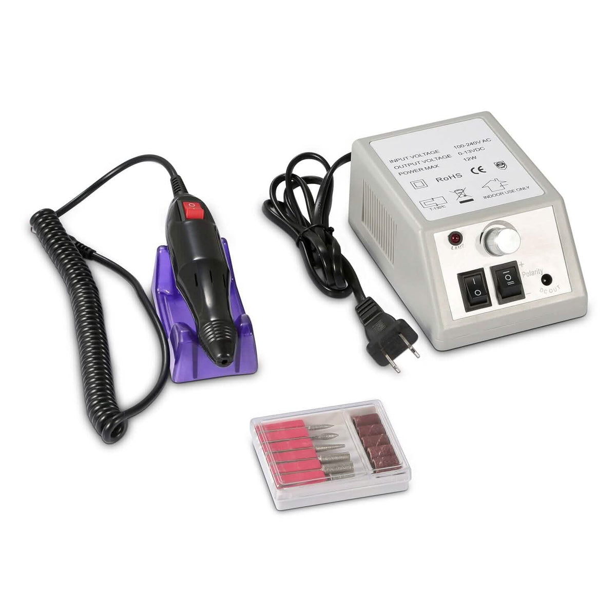 Acrylic Nail Drill Machine 20000RPM with 6 Bits Cuticle Grinder Kit