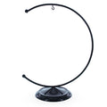 Crescent Moon Black Painted Metal Ornament Display Stand 8.8 Inches