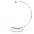 Solid Round Base Silver Metal Ornament Display Stand 7.8 Inches