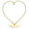 Heart-Shaped Twisted Gold Metal Ornament Display Stand 6.2 Inches
