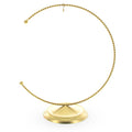 Crescent Moon Twisted Gold Metal Ornament Display Stand 9 Inches (Poland)