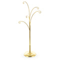 5-Arm Scroll Tree Branches Gold Metal Ornament Display Stand 14.5 Inches