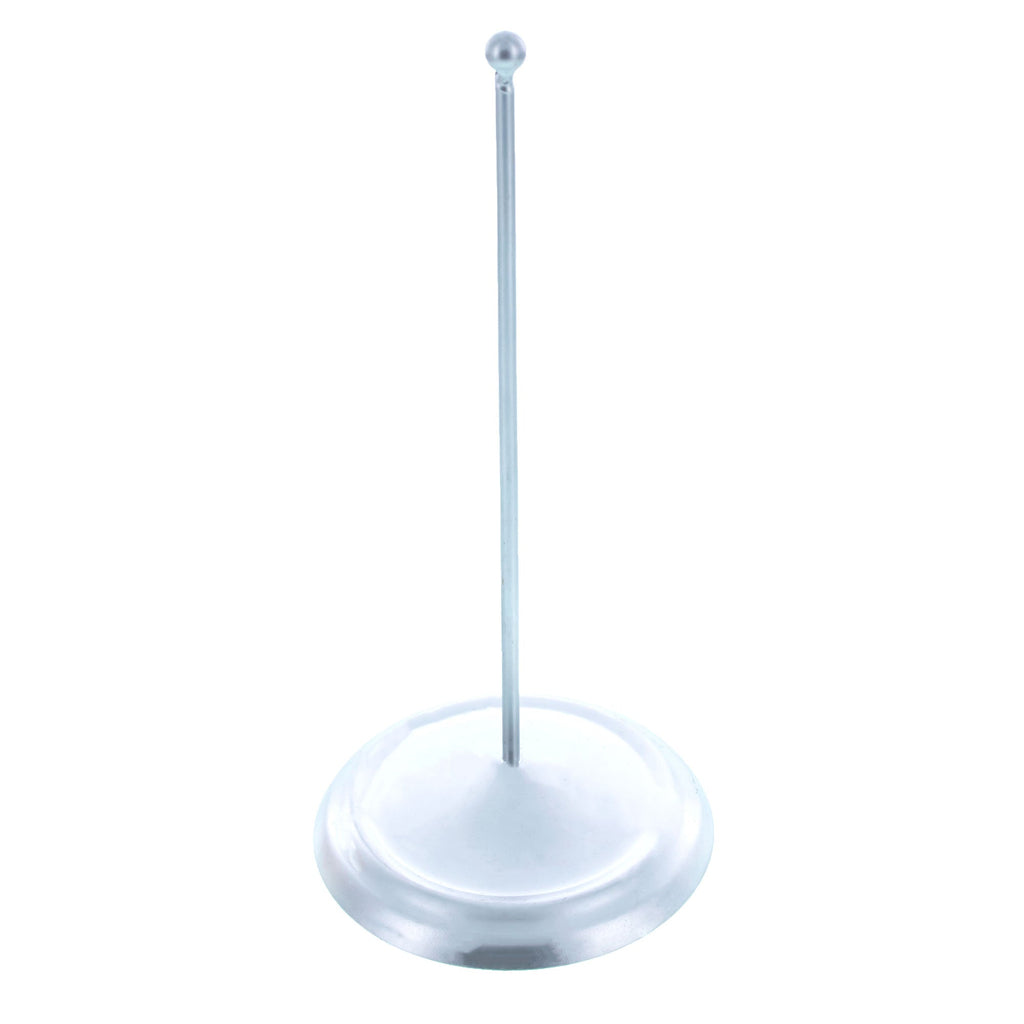 Upright Silver Metal Christmas Tree Topper Finial Stand Display Stand 7.2 Inches