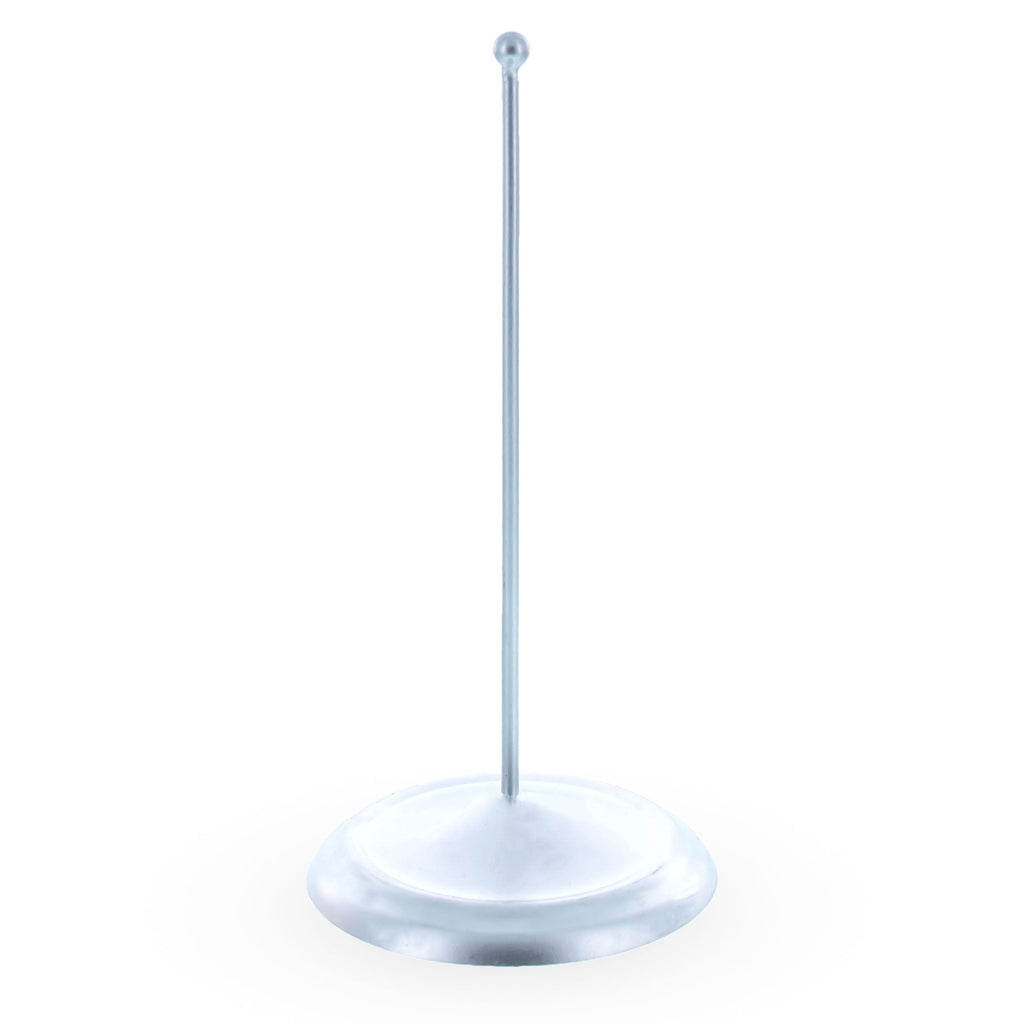 Upright Silver Metal Christmas Tree Topper Finial Stand Display Stand 7.2 Inches