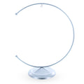 Crescent Moon Silver Metal Ornament Display Stand 8.8 Inches
