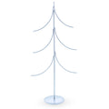 6-Arm Tiered Tree Silver Metal Ornament Display Stand 14 Inches