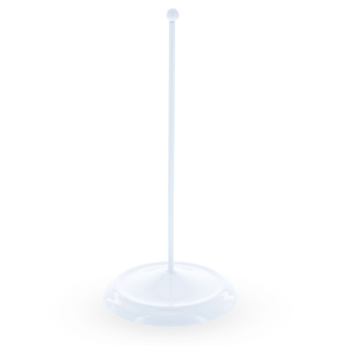 Upright White Metal Christmas Tree Topper Finial Stand Display Stand 7.2 Inches