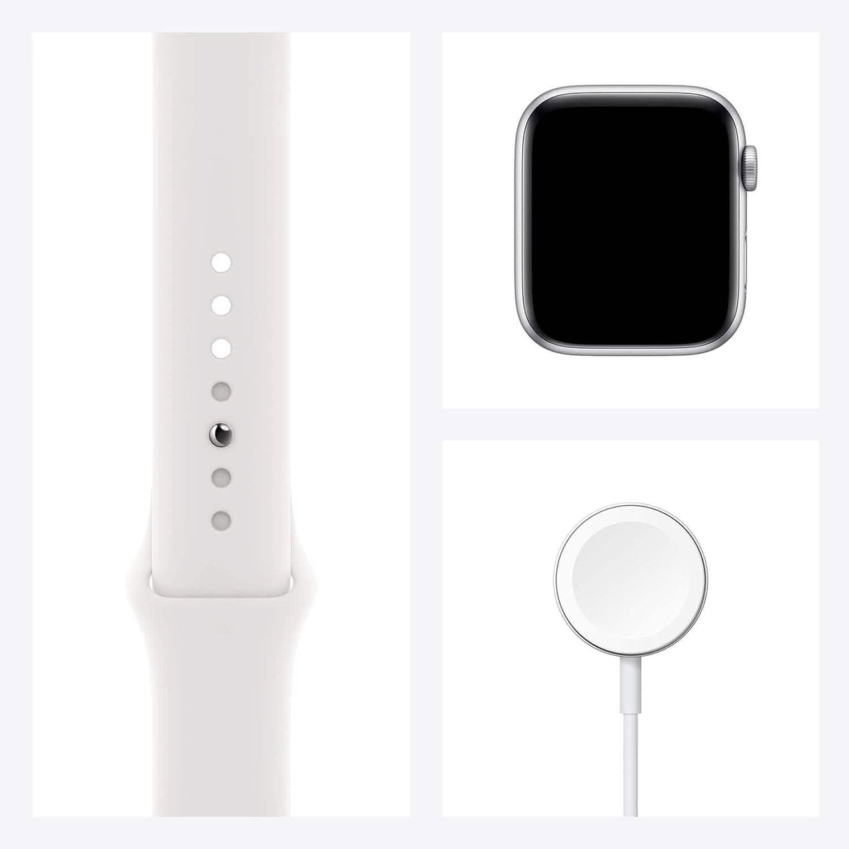 Apple Watch SE GPS Silver Aluminum Case with Sport Band  (Refurbished)