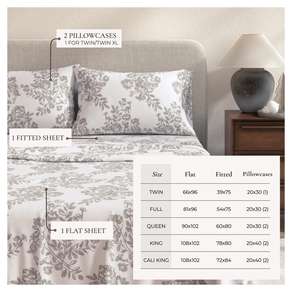 Turkish Cotton Flannel Sheet - Belle Collection