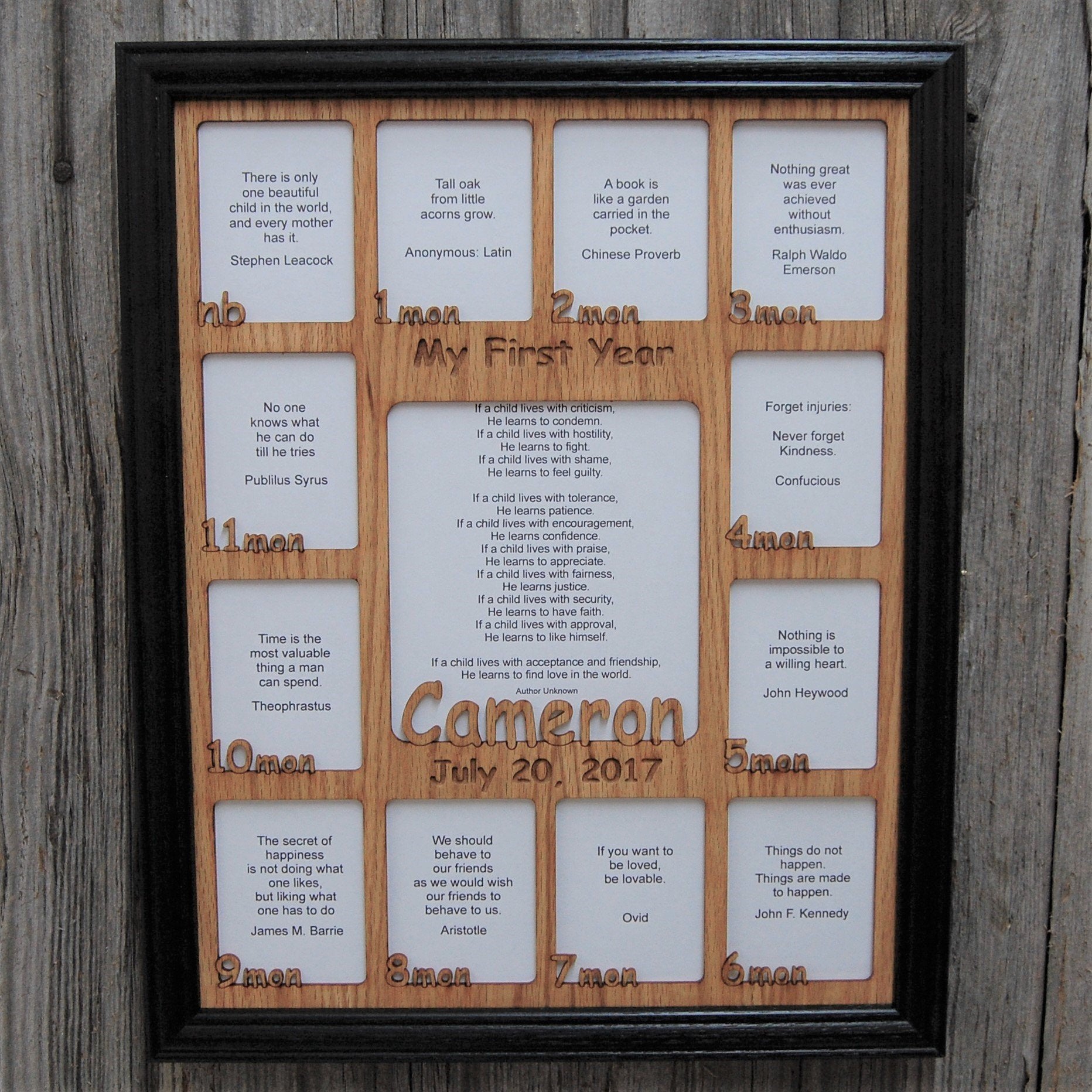 Baby First Year Picture Frame