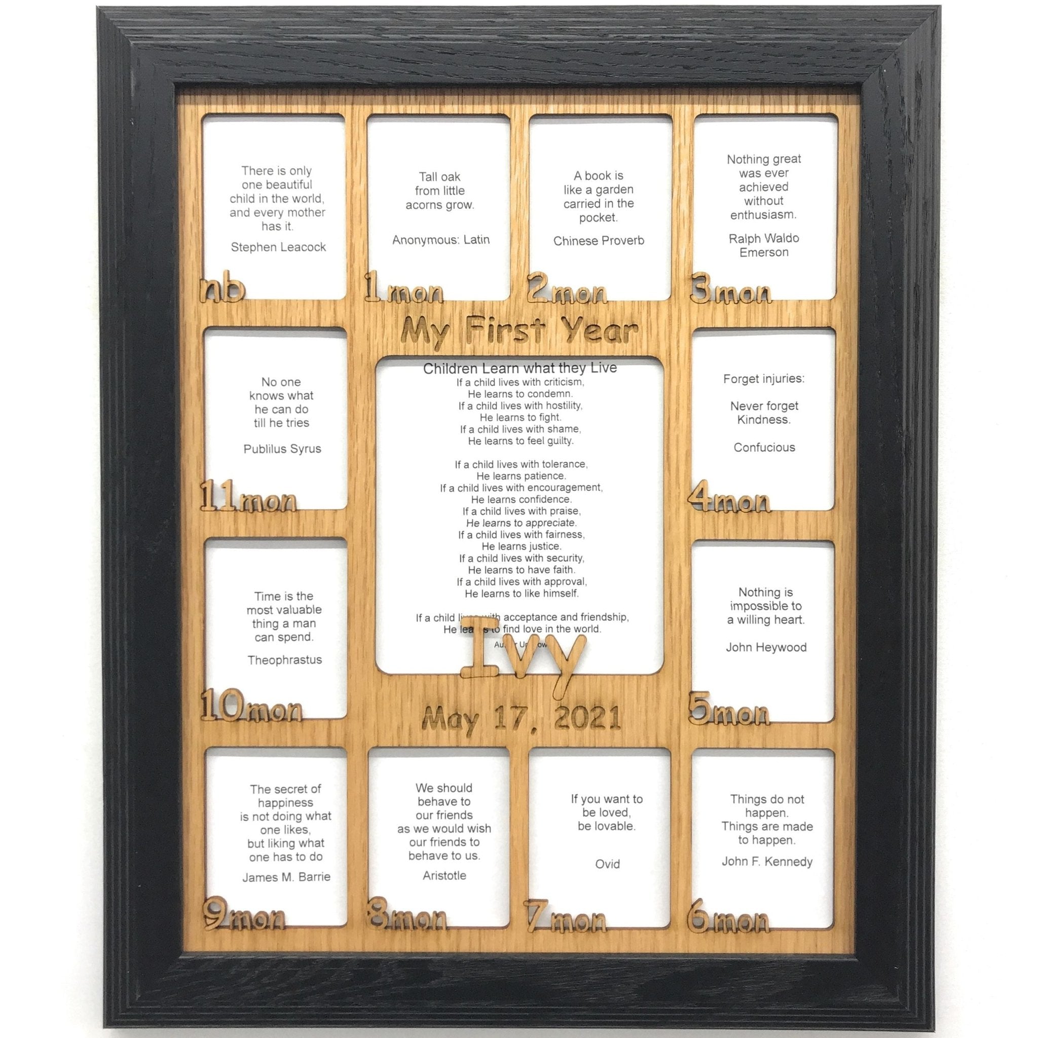 Baby First Year Picture Frame