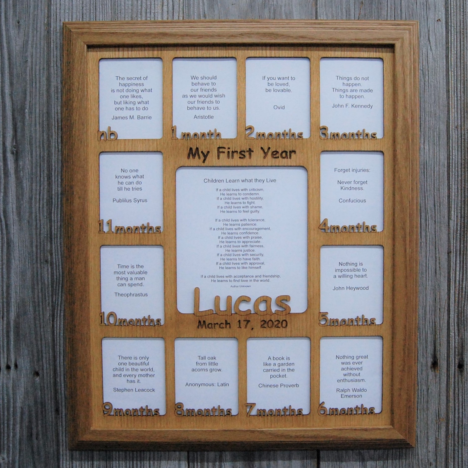 Baby First Year Picture Frame