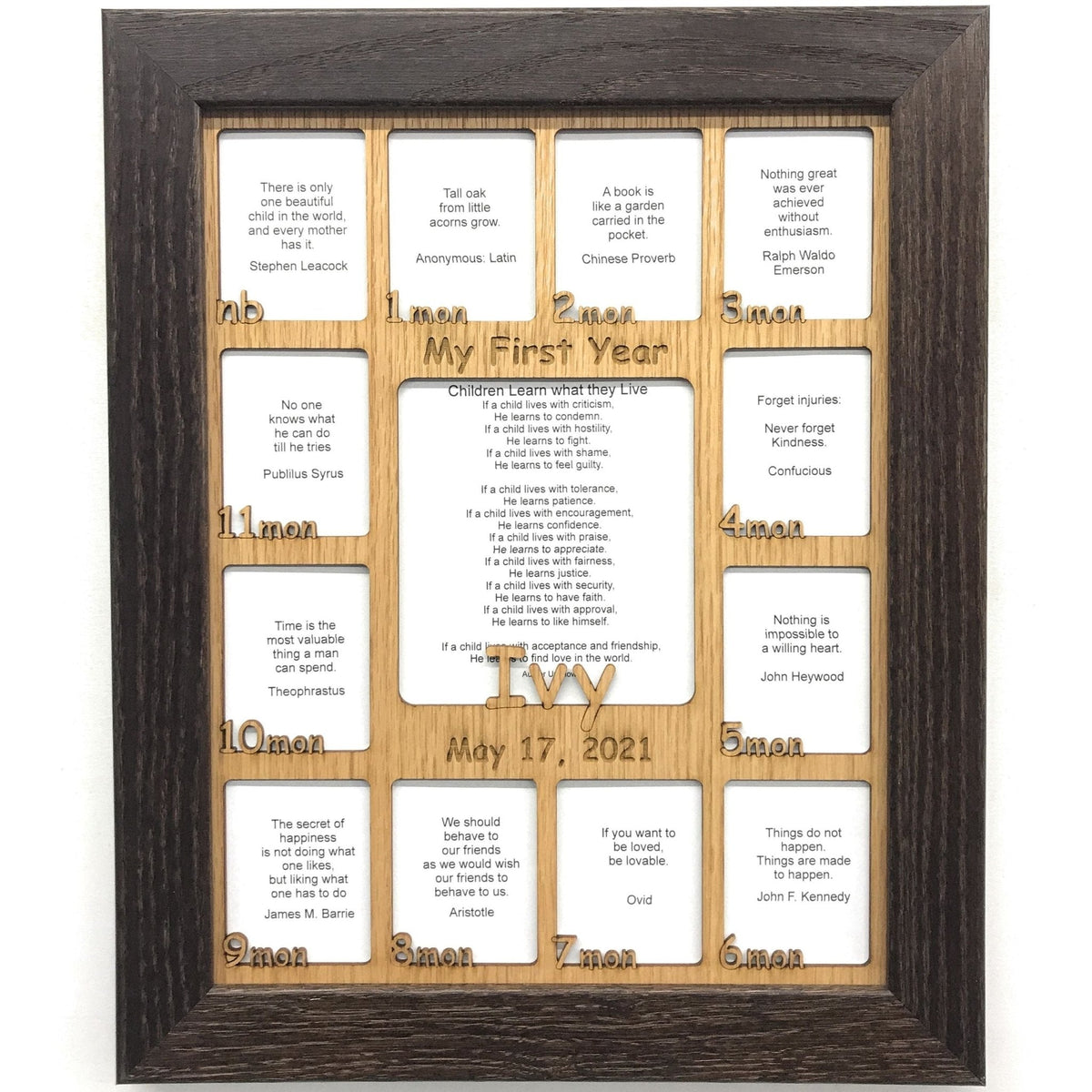 Baby First Year Picture Frame