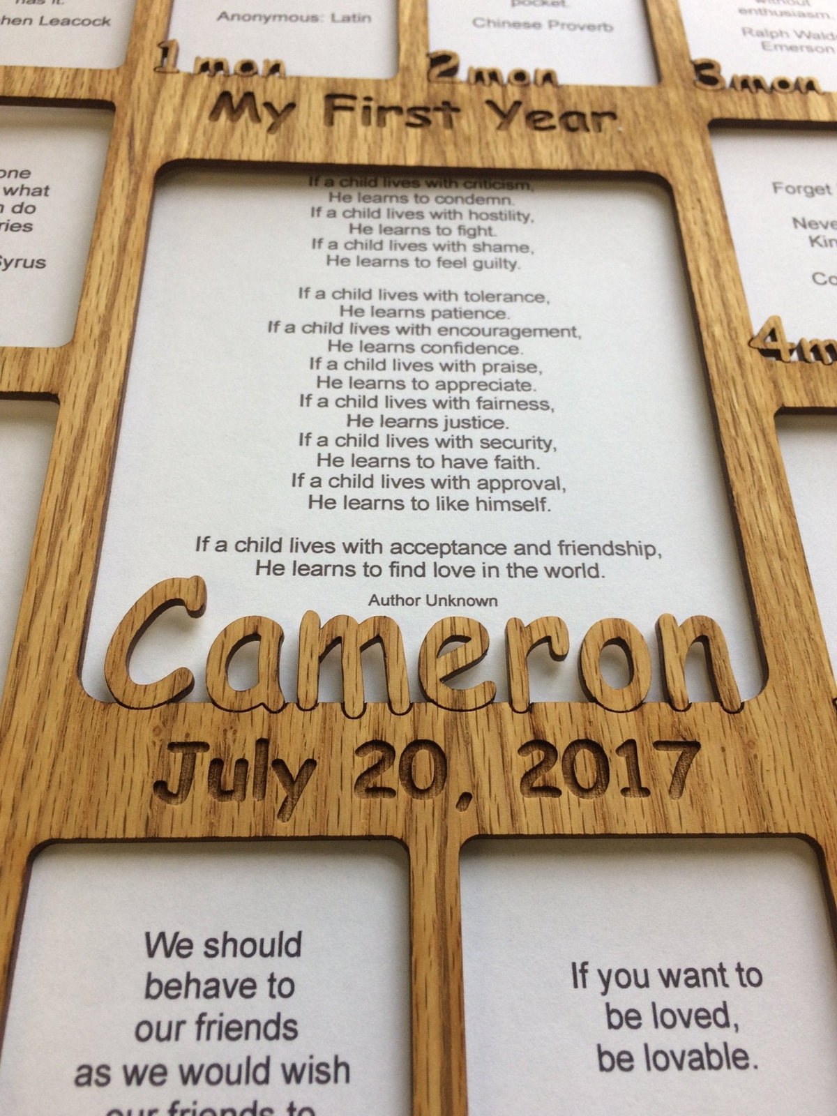 Baby First Year Picture Frame