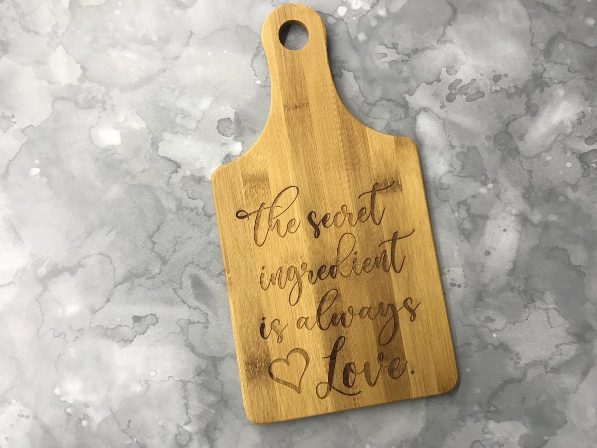 Bamboo Cutting Board Decor - Wine Bottle Shaped